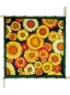 Preview: Gutta-Tuch IDEEN 90x90 Pongé 08, schwarz; "Sunflowers"