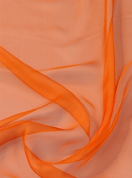 Seide (Meterware) Chiffon 3,5, orange; 110