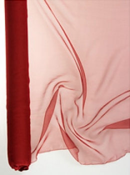 Seide (Meterware) Chiffon 3,5, rot; 110