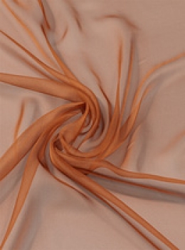 Seide (Meterware) Chiffon 3,5, kupfer; 110