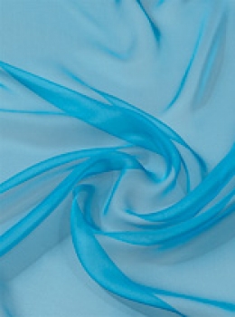 Seide (Meterware) Chiffon 3,5, himmelblau; 110