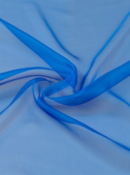 Seide (Meterware) Chiffon 3,5, brillantblau; 110