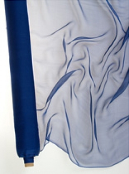 Seide (Meterware) Chiffon 3,5, dunkelblau; 110