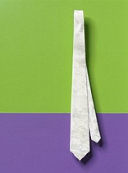 Seiden-Krawatte Jacquard 17 Meno; 140x8, naturweiß (Angebotspreis)