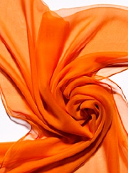 Langschal IDEEN 180x55 Chiffon 3,5, orange