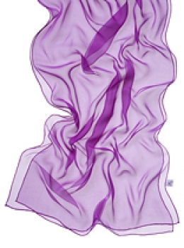 Langschal IDEEN 180x55 Chiffon 3,5; purpur-violett