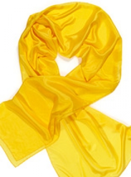 Langschal IDEEN 180x45 Pongé 05, indisch gelb