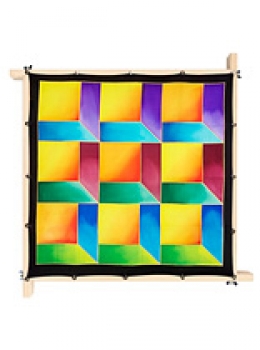 Preview: Gutta-Nickituch IDEEN 55x55 Pongé 08, gold;  "Spaces"