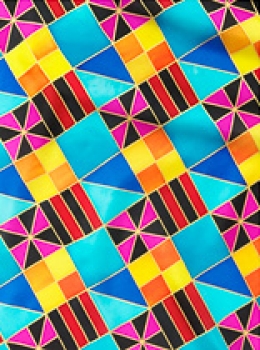 Preview: Gutta-Nickituch IDEEN 55x55 Pongé 08, gold;  "Squares"