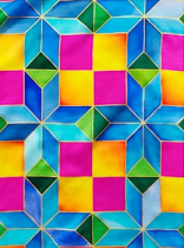 Preview: Gutta-Nickituch IDEEN 55x55 Pongé 08, gold;  "Cross"