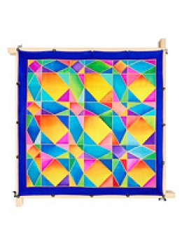 Preview: Gutta-Nickituch IDEEN 55x55 Pongé 08, gold;  "Motions"