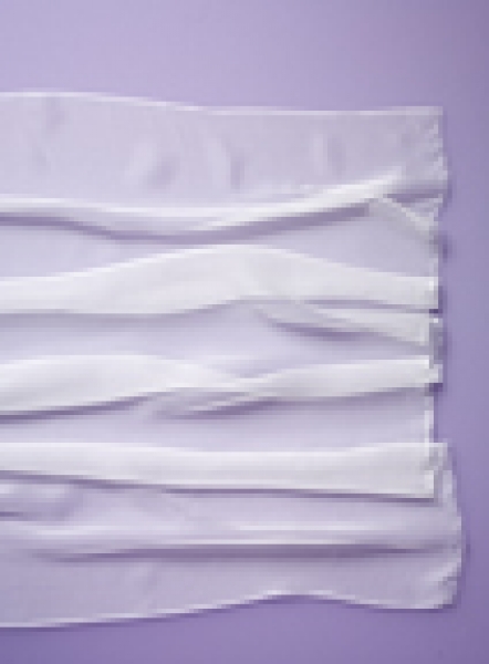 Seide (Meterware) Chiffon 3,5, naturweiß; 90