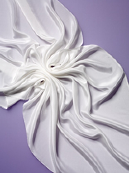 Seide (Meterware) Crêpe de Chine 10, naturweiß; 90