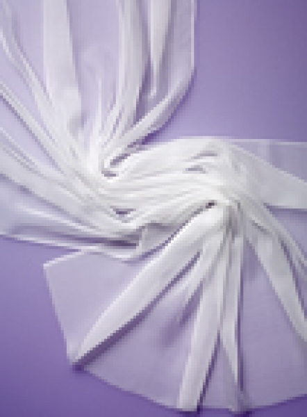 Seide (Meterware) Chiffon 3,5, naturweiß; 110