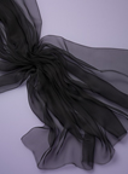 Seide (Meterware) Chiffon 3,5, schwarz; 138
