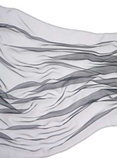 Seide (Meterware) Chiffon 3,5, graphit; 110