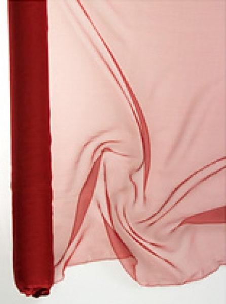 Seide (Meterware) Chiffon 3,5, rot; 110