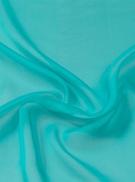 Seide (Meterware) Chiffon 3,5, lagune; 110