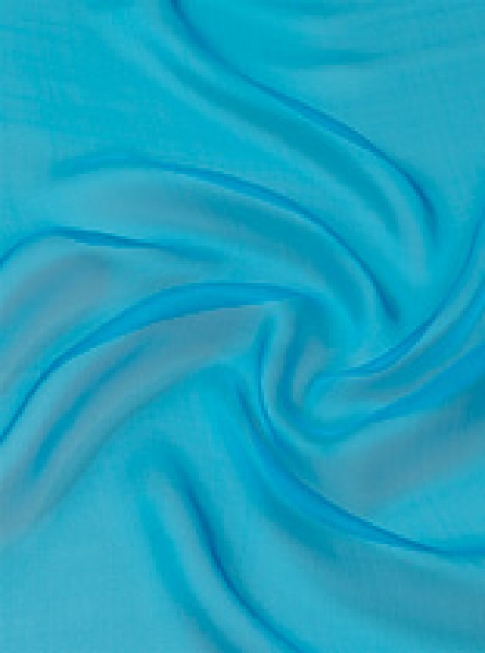 Seide (Meterware) Chiffon 3,5, türkisblau; 110