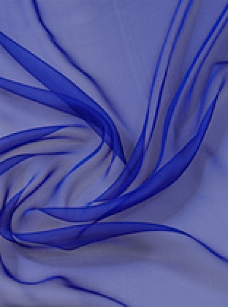 Seide (Meterware) Chiffon 3,5, royal; 110