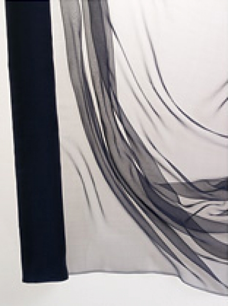 Seide (Meterware) Chiffon 3,5, marine; 110